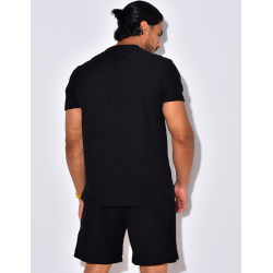 Ensemble short et t-shirt à relief