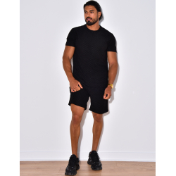 Ensemble short et t-shirt à relief