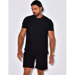 Ensemble short et t-shirt à relief