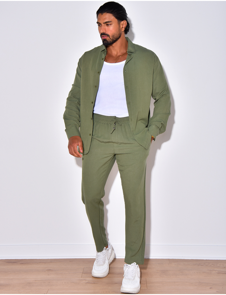 Ensemble pantalon et chemise manches longues Ensemble pantalon et chemise manches longues