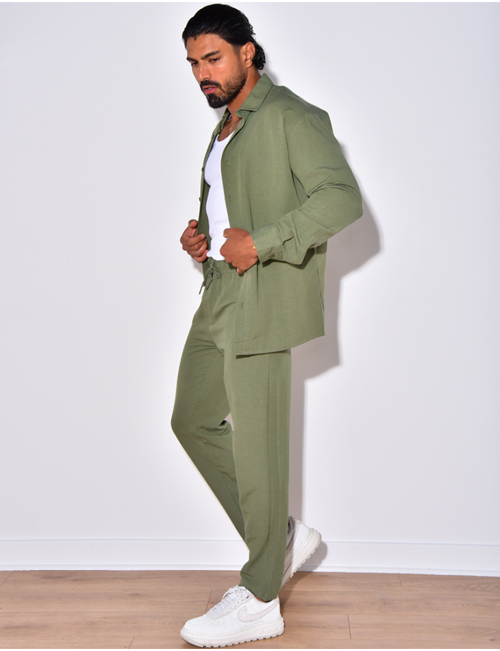 Ensemble pantalon et chemise manches longues Ensemble pantalon et chemise manches longues