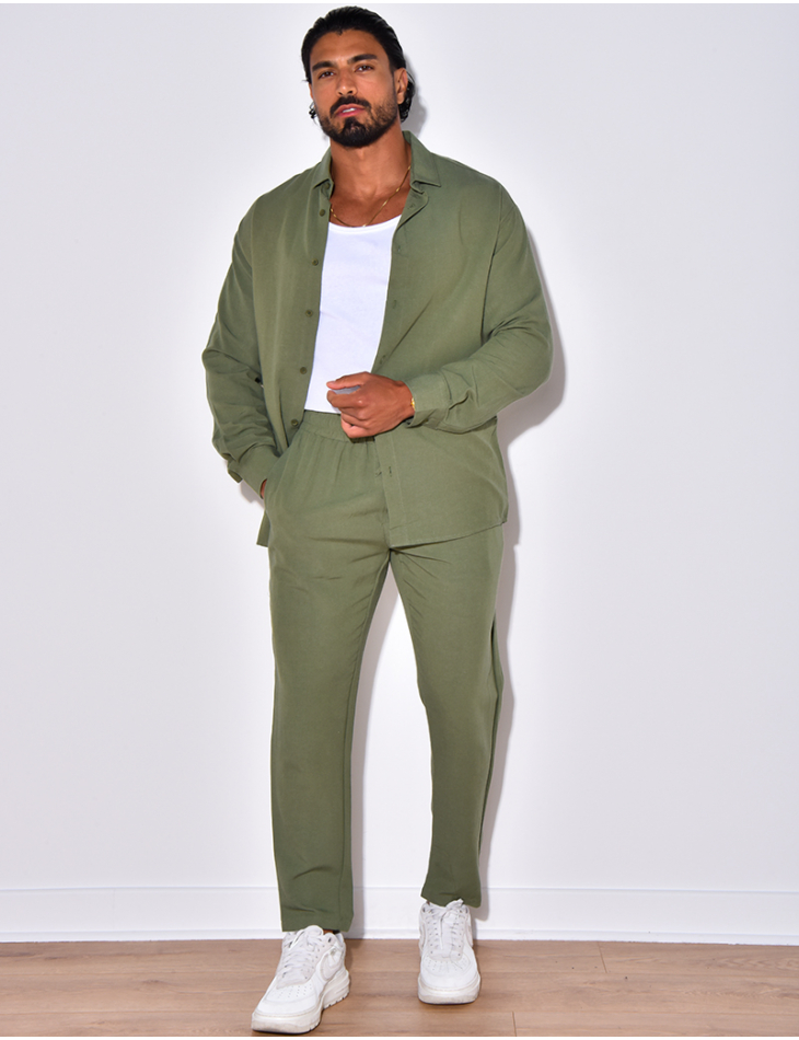 Ensemble pantalon et chemise manches longues Ensemble pantalon et chemise manches longues