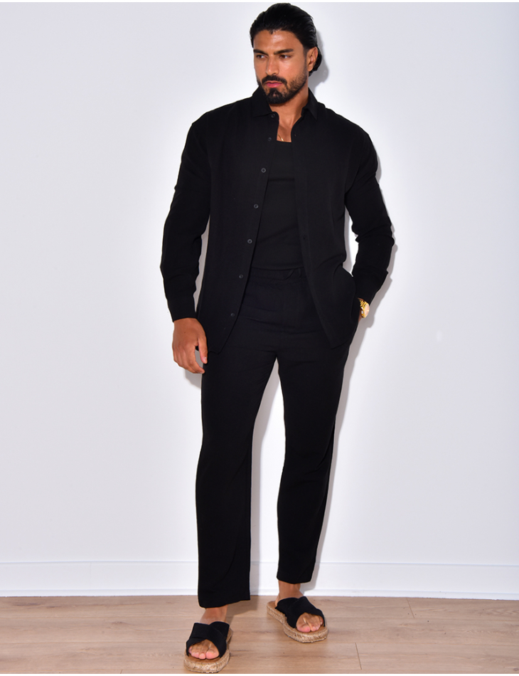 Ensemble pantalon et chemise manches longues Ensemble pantalon et chemise manches longues