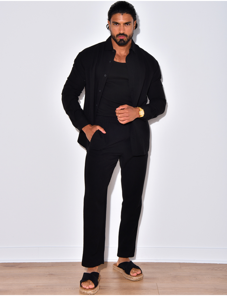 Ensemble pantalon et chemise manches longues Ensemble pantalon et chemise manches longues