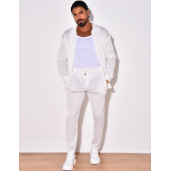 Ensemble pantalon et chemise manches longues plissé Ensemble pantalon et chemise manches longues plissé