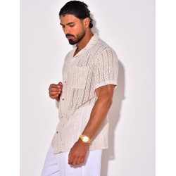 Chemise à poche ajourée