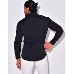 Chemise unie à manches longues Chemise unie à manches longues