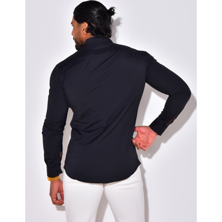 Chemise unie à manches longues Chemise unie à manches longues