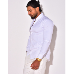 Chemise unie à manches longues Chemise unie à manches longues