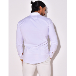 Chemise unie à manches longues Chemise unie à manches longues