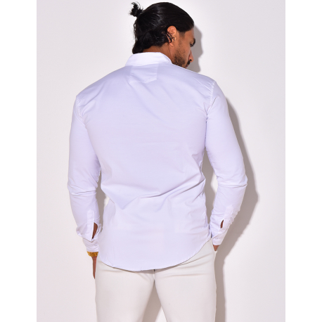 Chemise unie à manches longues Chemise unie à manches longues