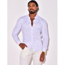 Chemise unie à manches longues Chemise unie à manches longues