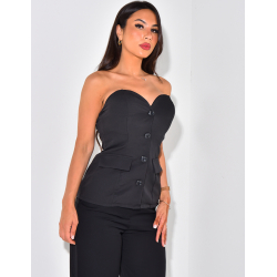 Bustier tailleur à boutons
