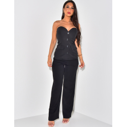 Bustier tailleur à boutons