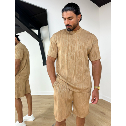Ensemble short et t-shirt plissé Ensemble short et t-shirt plissé