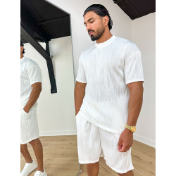 Ensemble short et t-shirt plissé Ensemble short et t-shirt plissé