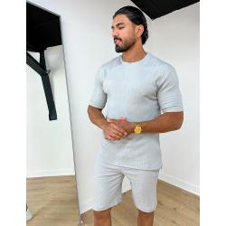 Ensemble short et t-shirt en gaze de coton