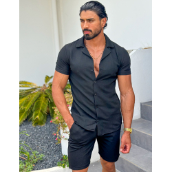 Ensemble short et chemise en nid d'abeille Ensemble short et chemise en nid d'abeille