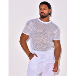 T-shirt uni ajouré T-shirt uni ajouré