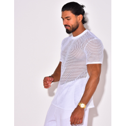 T-shirt uni ajouré T-shirt uni ajouré