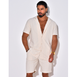 Ensemble chemise et short à relief Ensemble chemise et short à relief