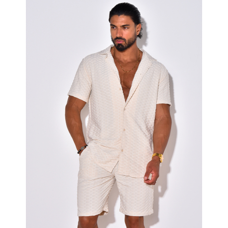 Ensemble chemise et short à relief Ensemble chemise et short à relief