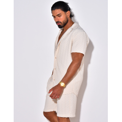 Ensemble chemise et short à relief Ensemble chemise et short à relief