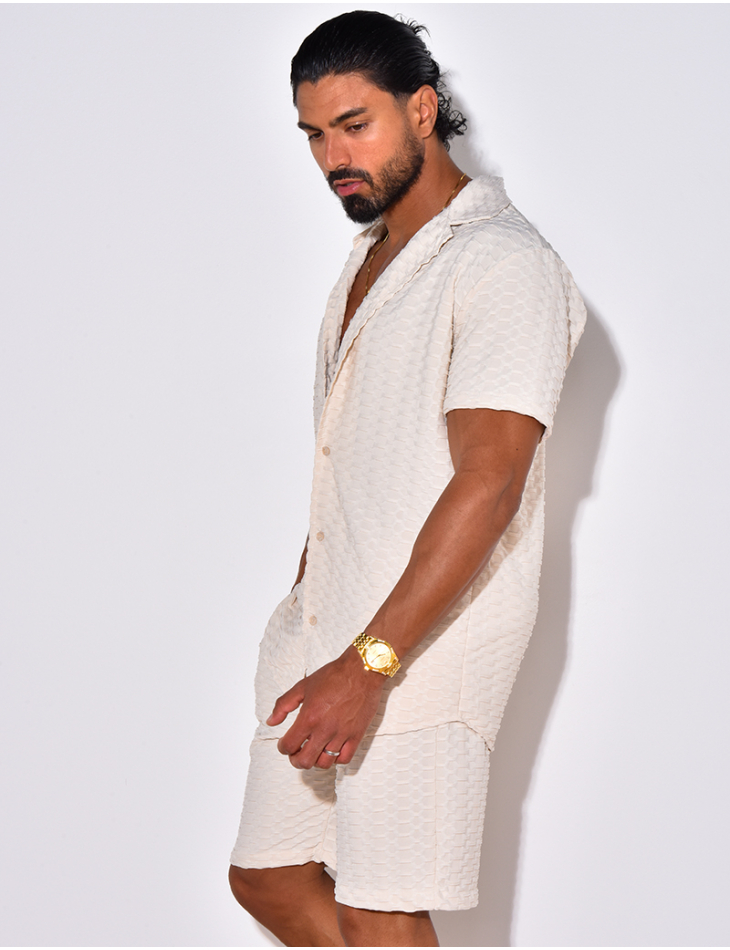 Ensemble chemise et short à relief Ensemble chemise et short à relief