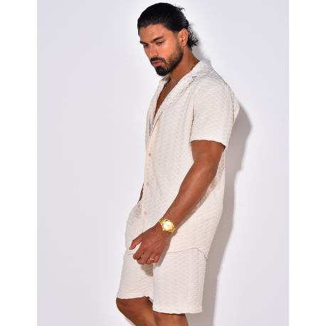 Ensemble chemise et short à relief Ensemble chemise et short à relief