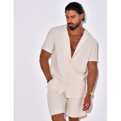 Ensemble chemise et short à relief Ensemble chemise et short à relief