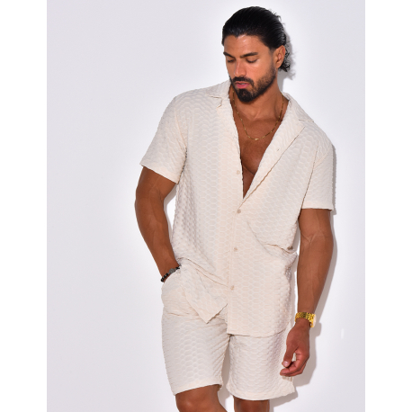 Ensemble chemise et short à relief Ensemble chemise et short à relief
