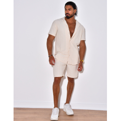 Ensemble chemise et short à relief Ensemble chemise et short à relief