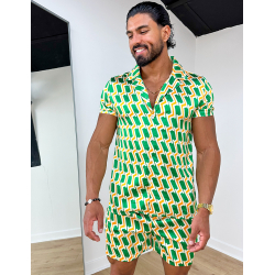 Ensemble chemise et short à motif Ensemble chemise et short à motif