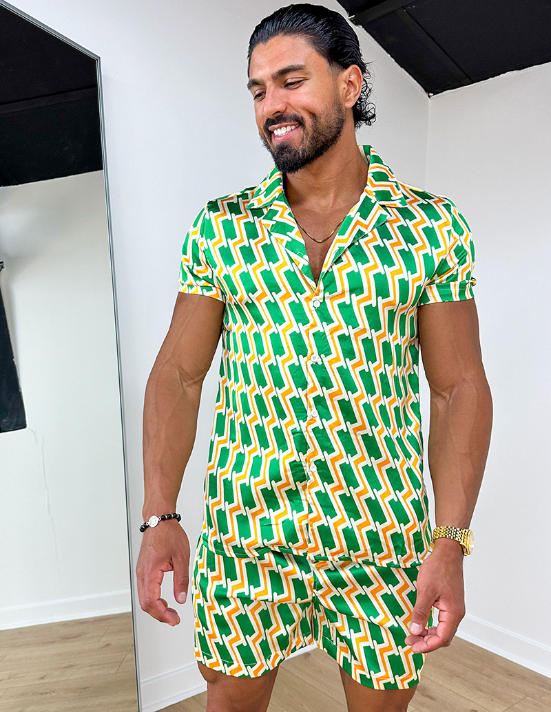 Ensemble chemise et short à motif