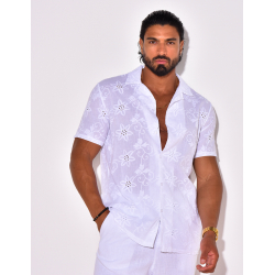 Chemise ajourée à fleurs Chemise ajourée à fleurs