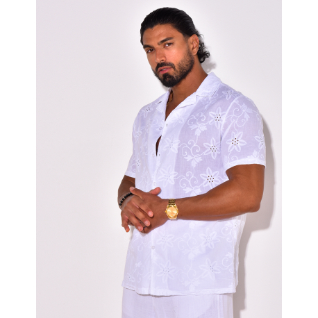 Chemise ajourée à fleurs Chemise ajourée à fleurs