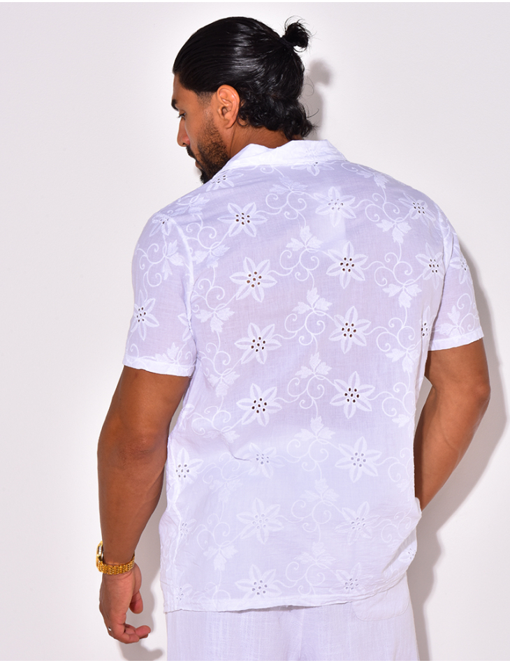 Chemise ajourée à fleurs Chemise ajourée à fleurs
