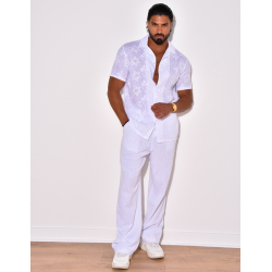 Chemise ajourée à fleurs Chemise ajourée à fleurs