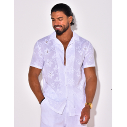 Chemise ajourée à fleurs Chemise ajourée à fleurs