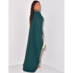 Robe cape fluide à nouer à la taille  Robe cape fluide à nouer à la taille