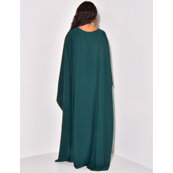 Robe cape fluide à nouer à la taille  Robe cape fluide à nouer à la taille