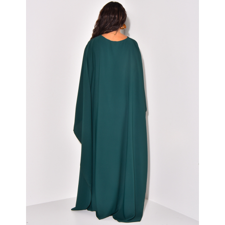 Robe cape fluide à nouer à la taille  Robe cape fluide à nouer à la taille