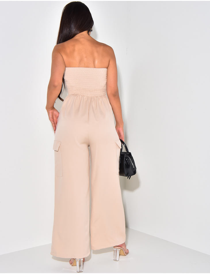 Combinaison bustier à poches cargo et ceinture Combinaison bustier à poches cargo et ceinture