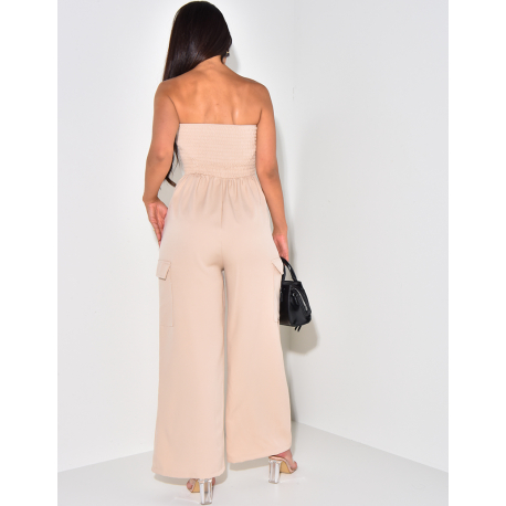 Combinaison bustier à poches cargo et ceinture Combinaison bustier à poches cargo et ceinture