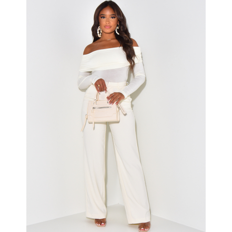 Pantalon de tailleur coupe droite