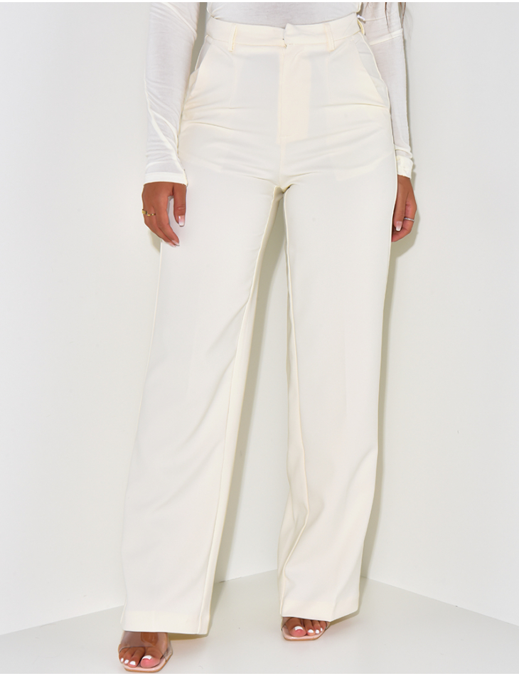 Pantalon de tailleur coupe droite Pantalon de tailleur coupe droite