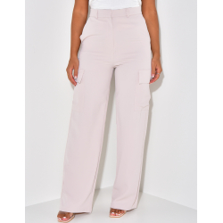 Pantalon coupe droite à poches cargo