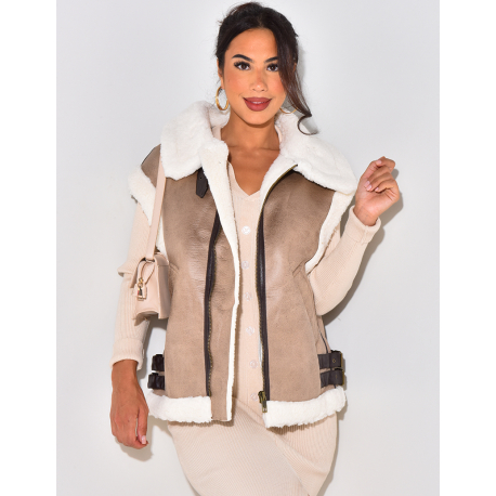 Ärmellose Oversize-Bomberjacke   Ärmellose Oversize-Bomberjacke