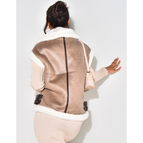 Ärmellose Oversize-Bomberjacke   Ärmellose Oversize-Bomberjacke