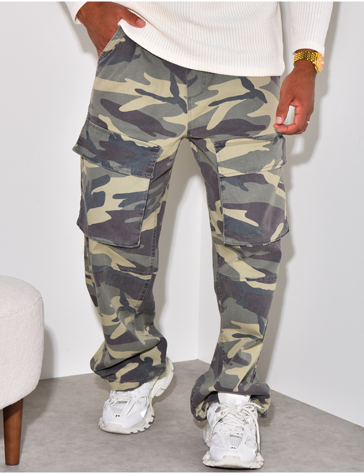 Pantalon à poches camouflage Pantalon à poches camouflage